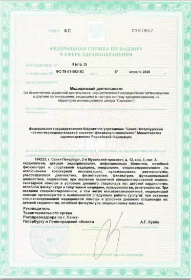 Лицензия НИИФ на Муринском