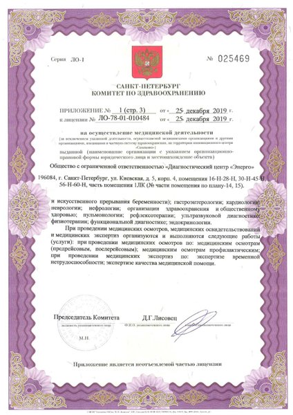 Лицензия Энерго