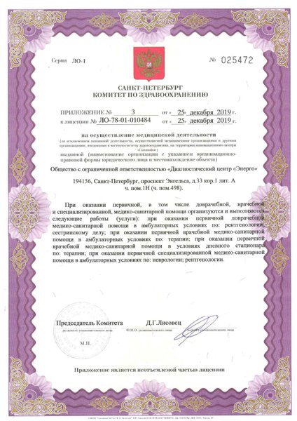 Лицензия Энерго