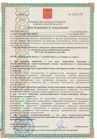 Лицензия Лодейнопольская МБ