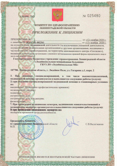 Лицензия Лодейнопольская МБ