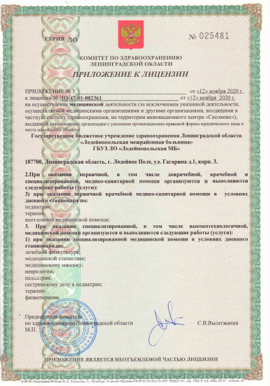 Лицензия Лодейнопольская МБ