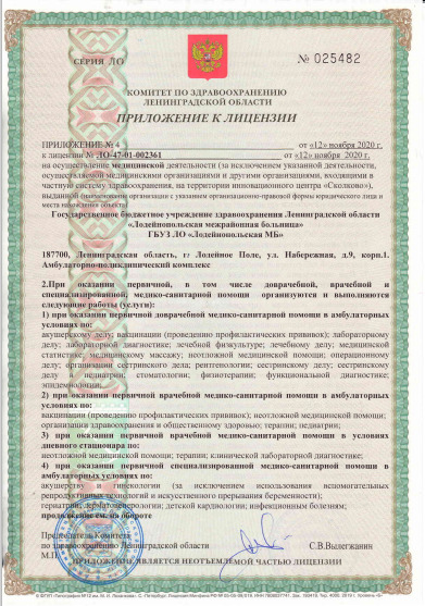 Лицензия Лодейнопольская МБ