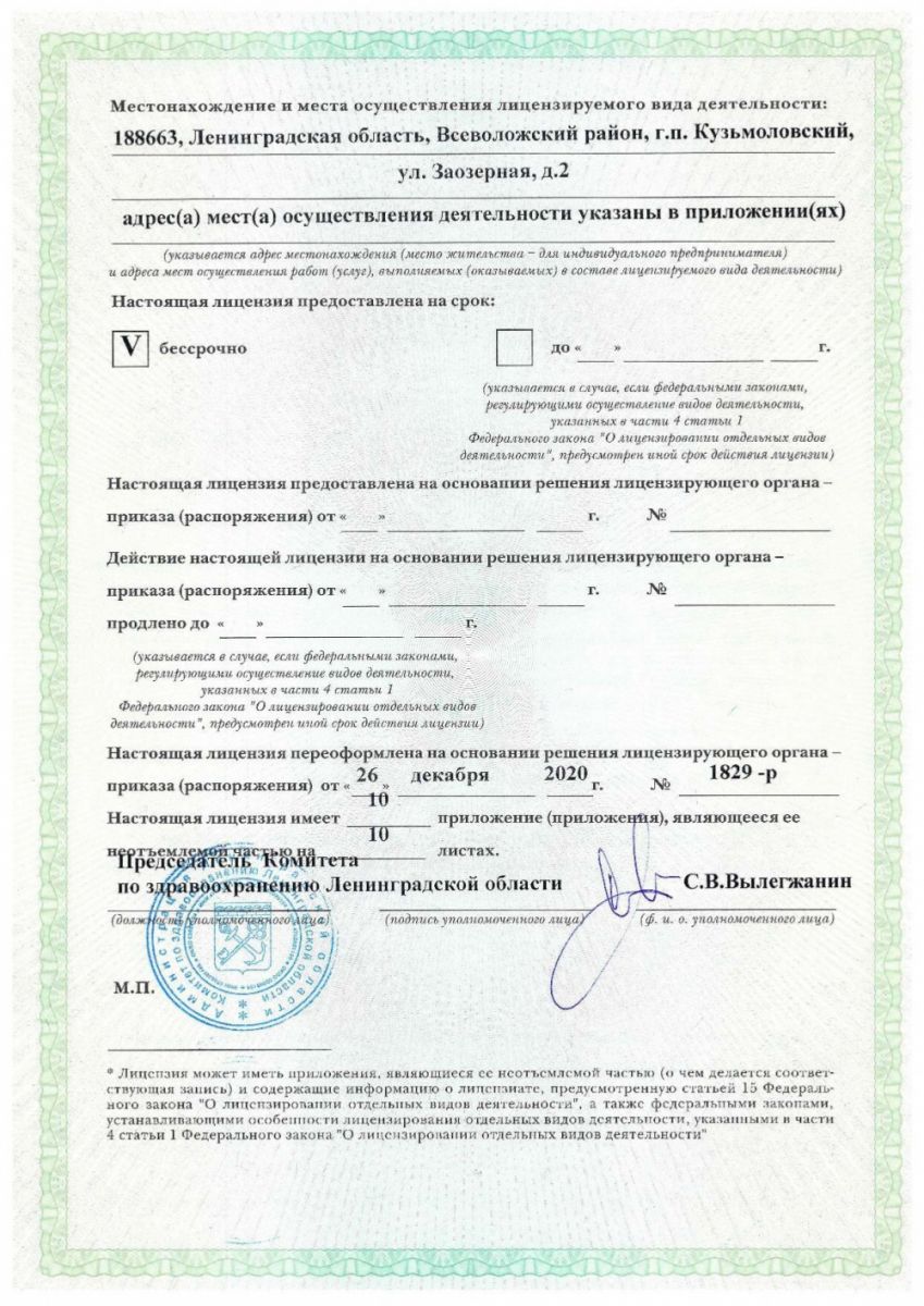 Лицензия ЛОКОД в Кузьмолово