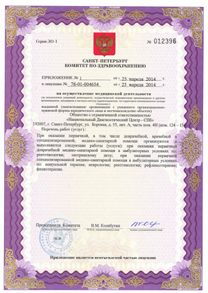 Лицензия НДЦ на Боровой